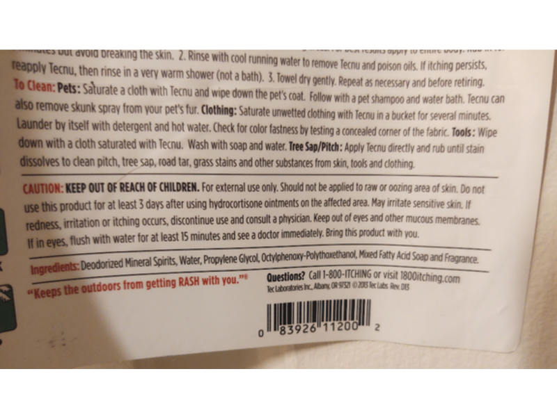 Tecnu Original Outdoor Skin Cleanser, 12 fl oz/355 ml