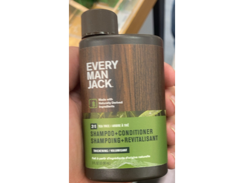 Every Man Jack 2 In 1 Thickening Shampoo + Conditioner, Tea Tree, 3.0 fl oz