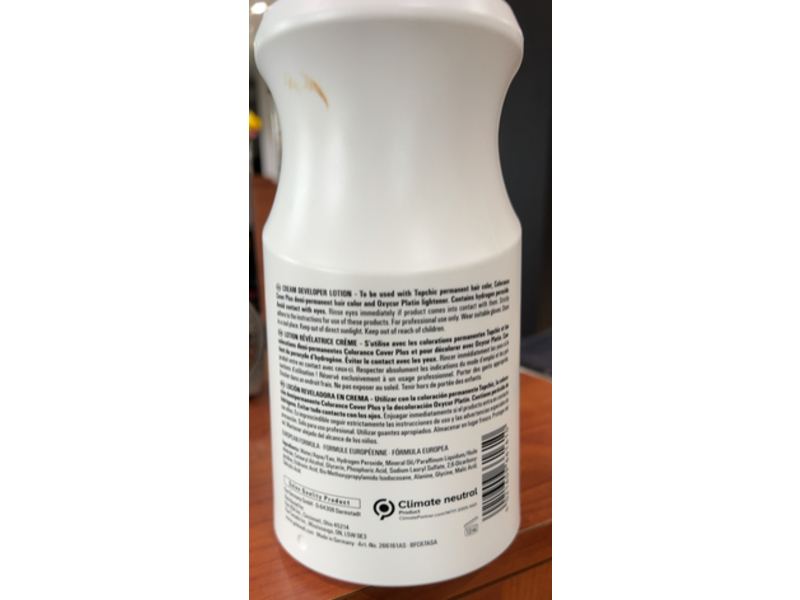 Goldwell System Cream Developer Lotion, 3% 10 Vol, 33.8 fl oz/1 L