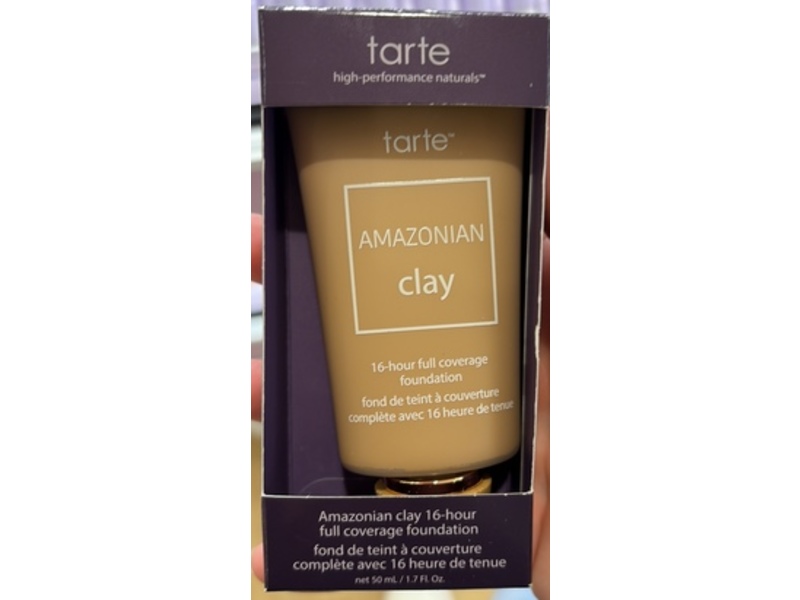 Tarte Amazonian Clay 16-hour Full Coverage Foundation, 44G Tan Golden, 1.7 fl oz/50 mL
