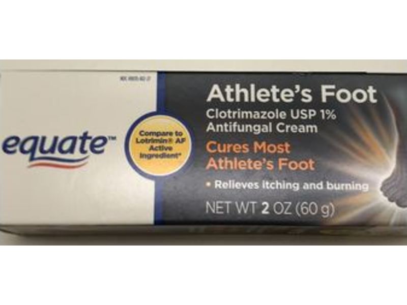 Equate Athlete's Foot Clotrimazole Usp 1% Antifungal Cream, 2 oz/60 g