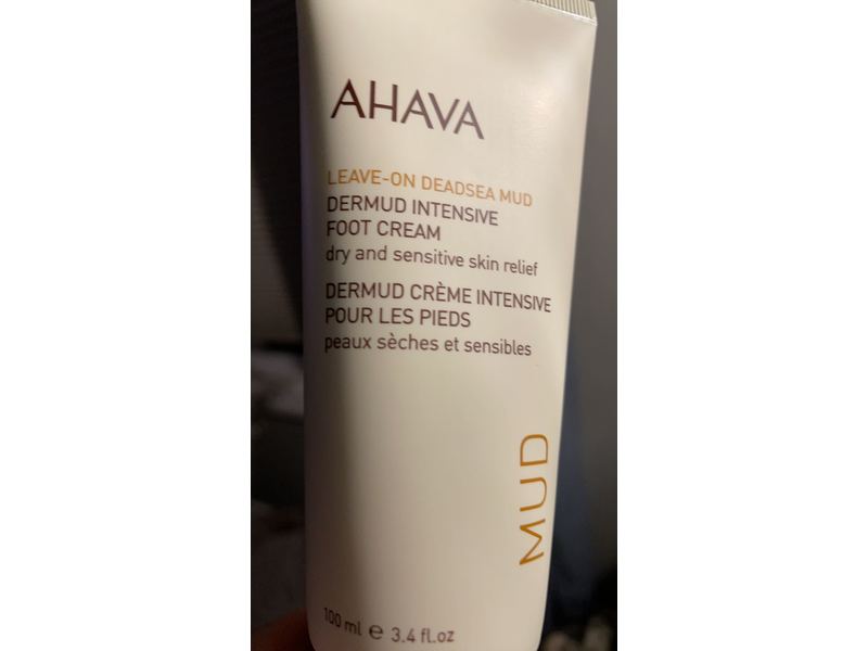 Ahava Leave-On-Deadsea Mud Foot Cream, 3.4 fl oz/100 mL