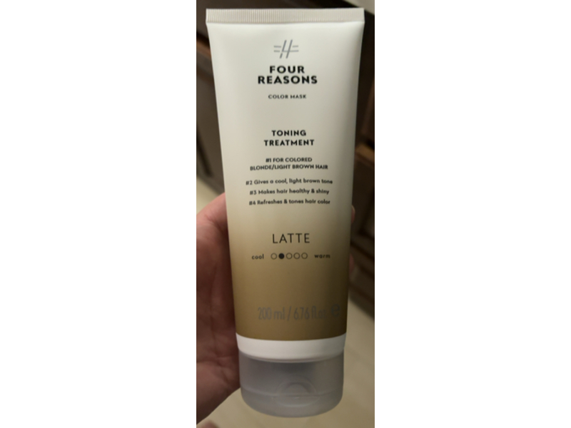 Four Reasons No Nothing Color Mask Toning Treatment, Latte, 6.76 fl oz/200 mL