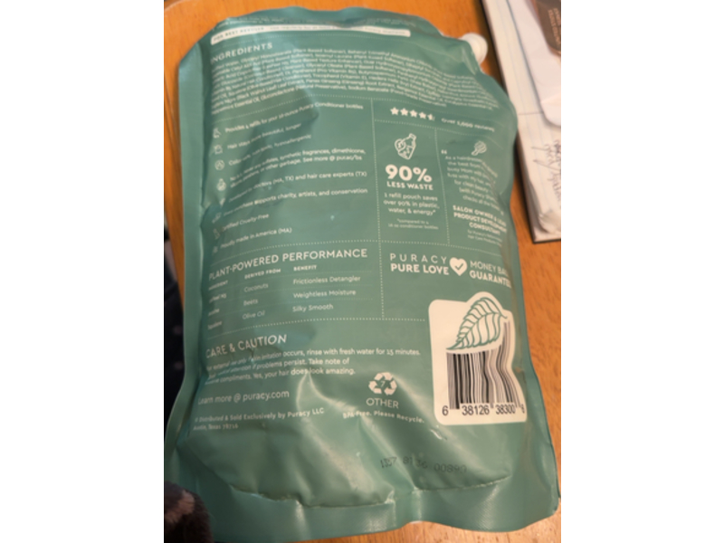 Puracy Refill Conditioner, Citrus & Mint, 64 fl oz/1893 mL