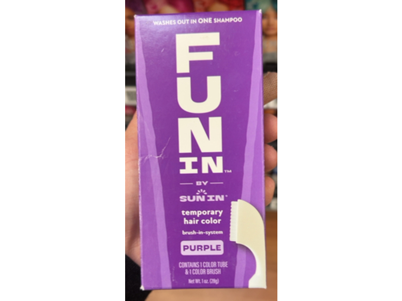 Fun In By Sun In Temporary Hair Color Brush-In-System, Purple, 1 oz/28 g