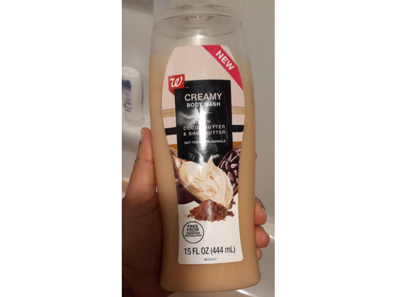 Walgreens Creamy Body Wash, Cocoa Butter & Shea, 15 fl oz/444 mL