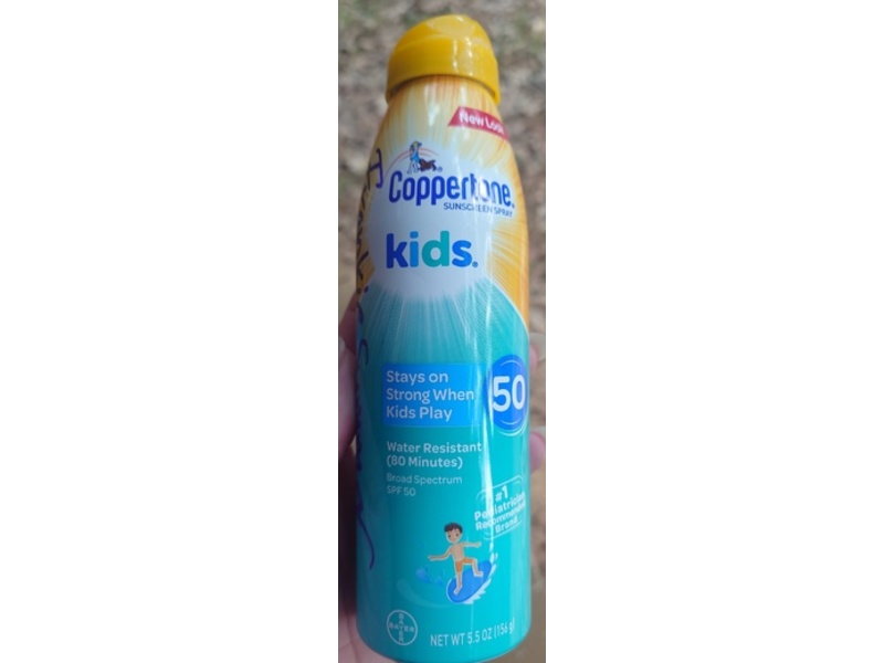 Coppertone Kids Sunscreen Spray, SPF 50, 5.5 oz/156 g.