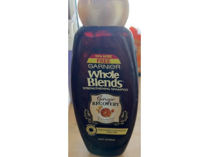 Garnier Whole Blends Strengthening Shampoo, Ginger Recovery, 16.9 fl oz/500 mL