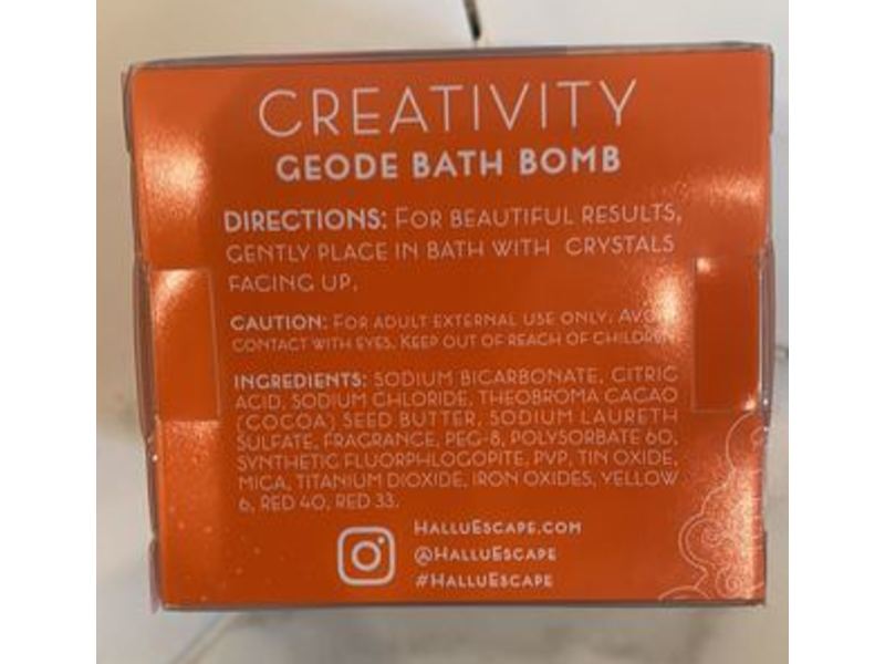 Hallu Creativity Bath Bomb Floating Salt Crystals, Geode