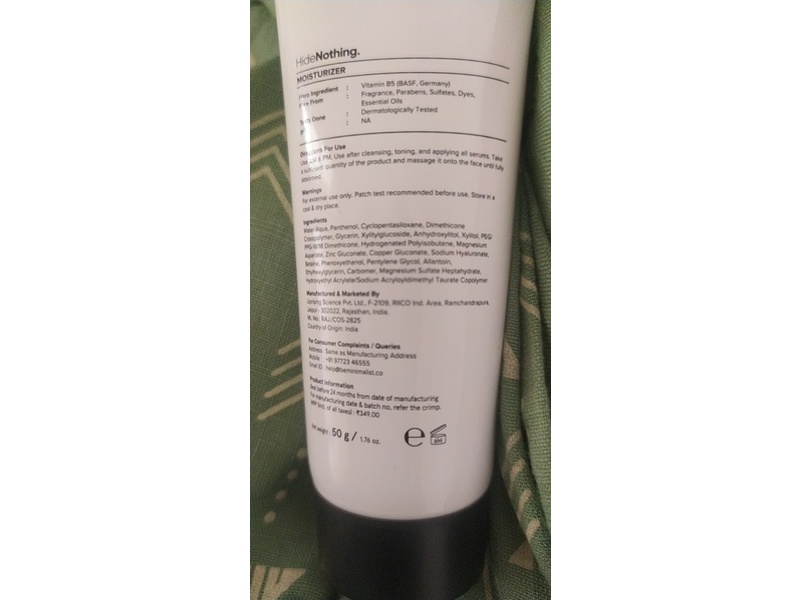 Minimalist 10% Vitamin B5 Face Moisturizer, 1.7 Oz / 50 g