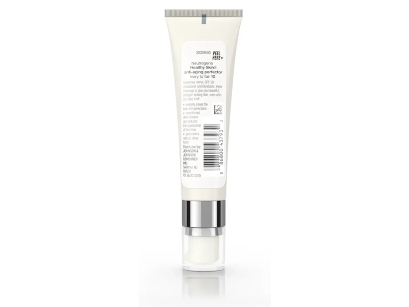 Neutrogena Healthy Skin Anti-Aging Sunscreen Tinted Moisturizer, Ivory/Fair 10, SPF 20, 1 fl oz/30 mL