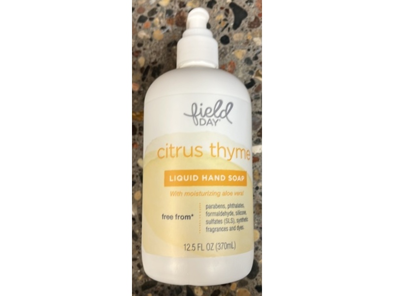 Field Day Liquid Hand Soap, Citrus Thyme, 12.5 fl oz/370 mL