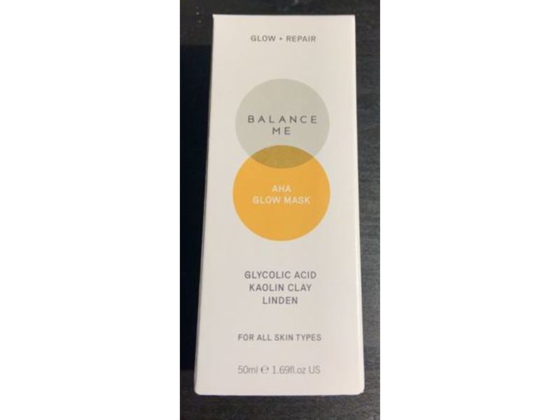 Balance Me AHA Glow Mask, Glycolic Acid, 1.69 fl oz/50 ml