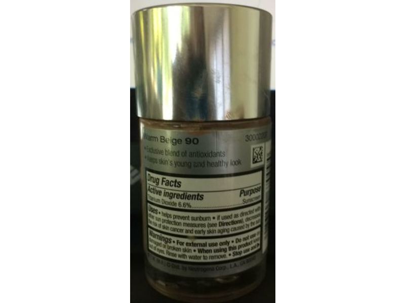 Neutrogena Healthy Skin Liquid Makeup Foundation Broad Spectrum SPF 20, 90 Warm Beige, 1 fl oz/30 mL