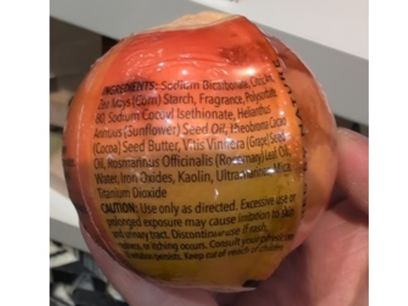 Pacha Soap Co Moisturizing Bath Bomb, Peach & Thyme, 5 oz/142 g