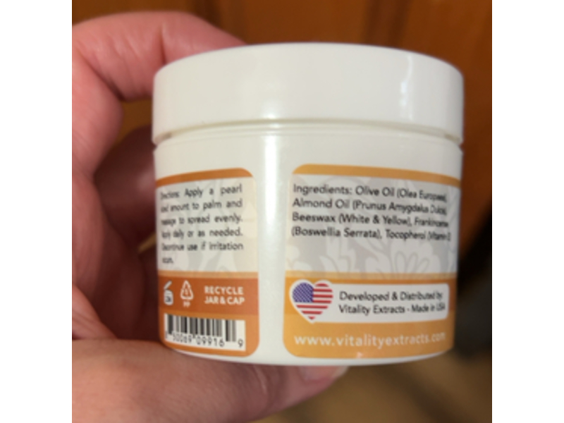 Vitality Extracts Essential Oil Balm, Frankincense, 2 oz/57 g