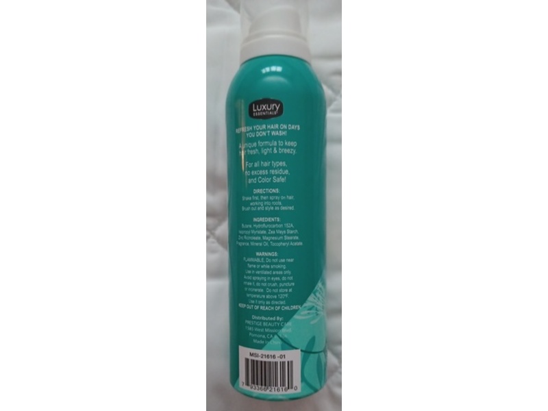 Luxury Essentials Dry Shampoo, Original, 4.9 oz/138.9 g