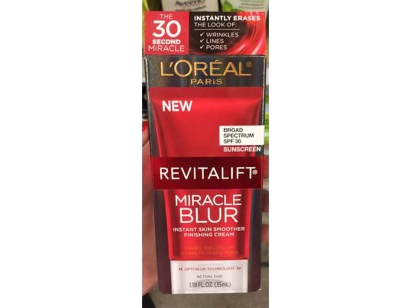 L'Oreal Paris Revitalift Miracle Blur Instant Skin Smoother Finishing Cream, SPF 30, 1.18 fl oz/35 mL