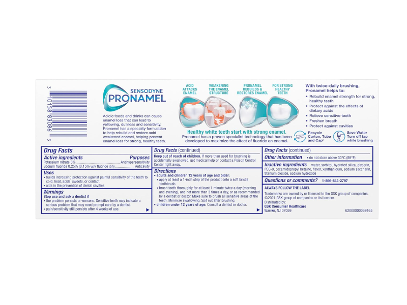 Sensodyne Pronamel Toothpaste, Fresh Breath, 4.0 oz/113 g, Pack Of 2