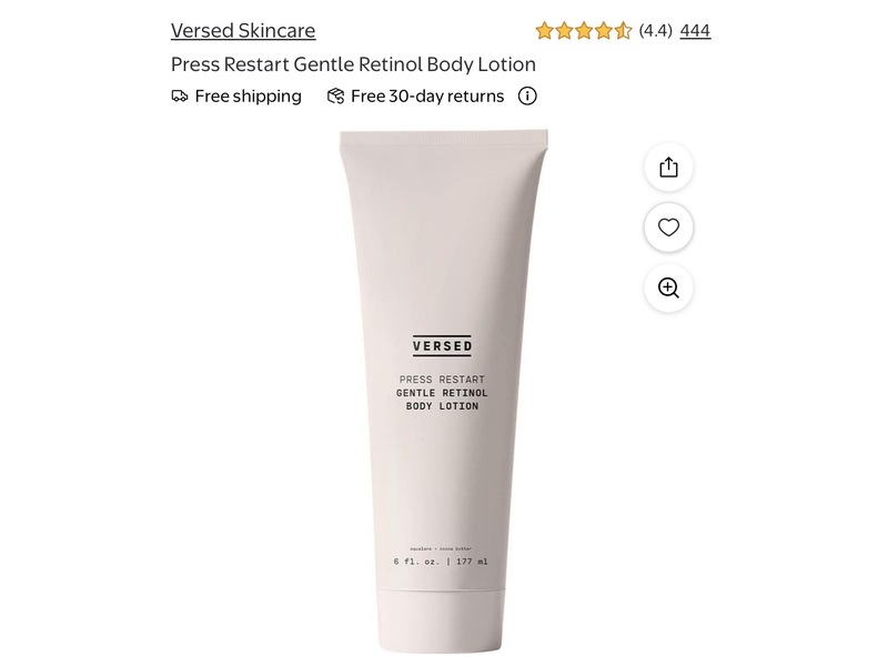 Versed Gentle Retinol Body Lotion, 6 fl oz/177 mL