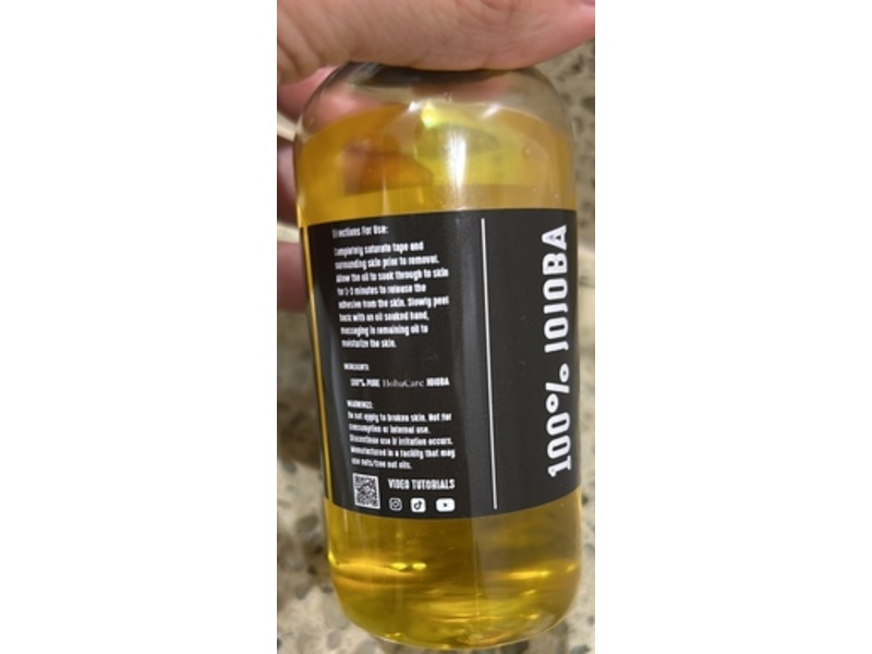 Transtape Removal Oil, Jojoba, 4 oz/118 mL