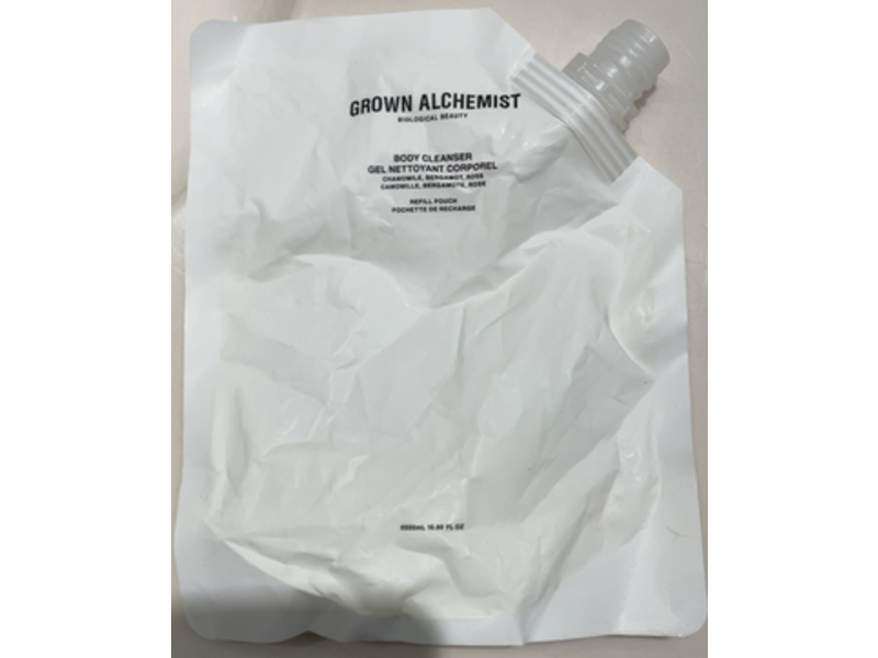 Grown Alchemist Body Cleanser Refill Pouch, Chamomile Bergamot Rose, 16.90 fl oz/500 mL