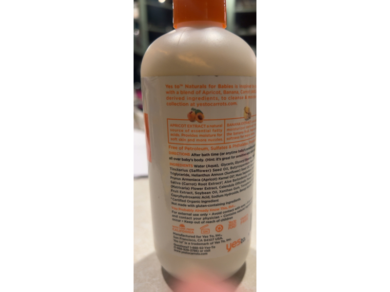 Yes to Naturals Baby Body Lotion, 12 fl oz/350 mL