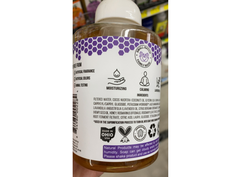 Beessential Foaming Moisturizing Castile Hand Soap, Lavender + Bergamot, 16 fl oz/473 mL