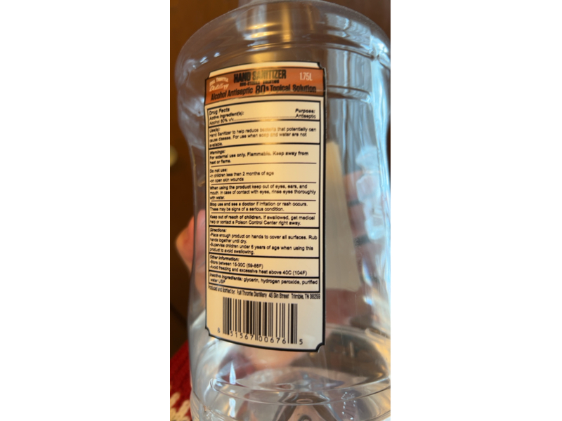 Full Throttle Distillery Hand Sanitizer, 1.75 L