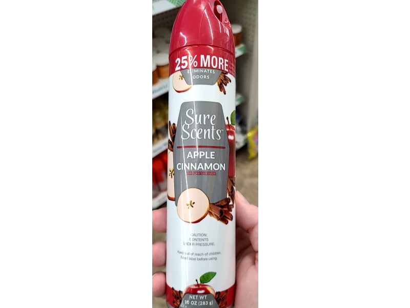 Sure Scents Air Freshner, Apple Cinnamon, 10 oz/283 g