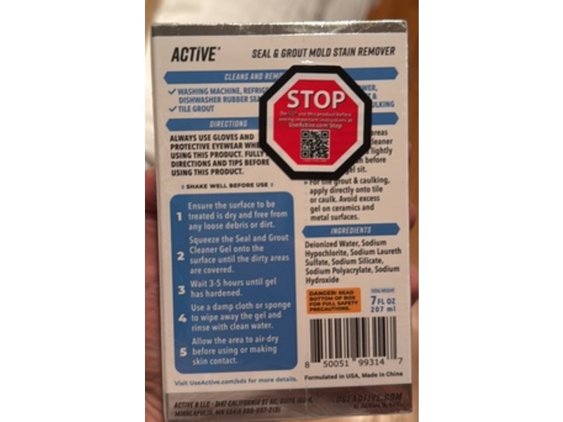 ACTIVE Mold Stain Remover Gel, 7 fl oz/207 mL