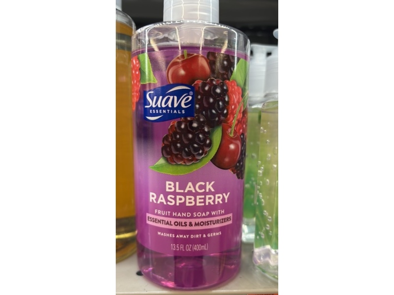 Suave Essentials Hand Soap, Black Raspberry, 13.5 fl oz/400 mL