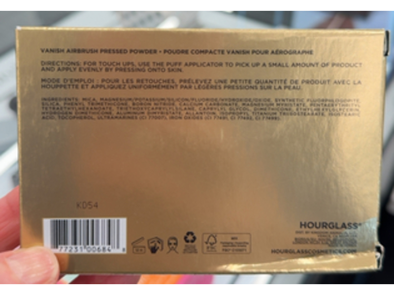 Hourglass Vanish Airbrush Pressed Powder, Translucent, 0.37 oz/10.5 g