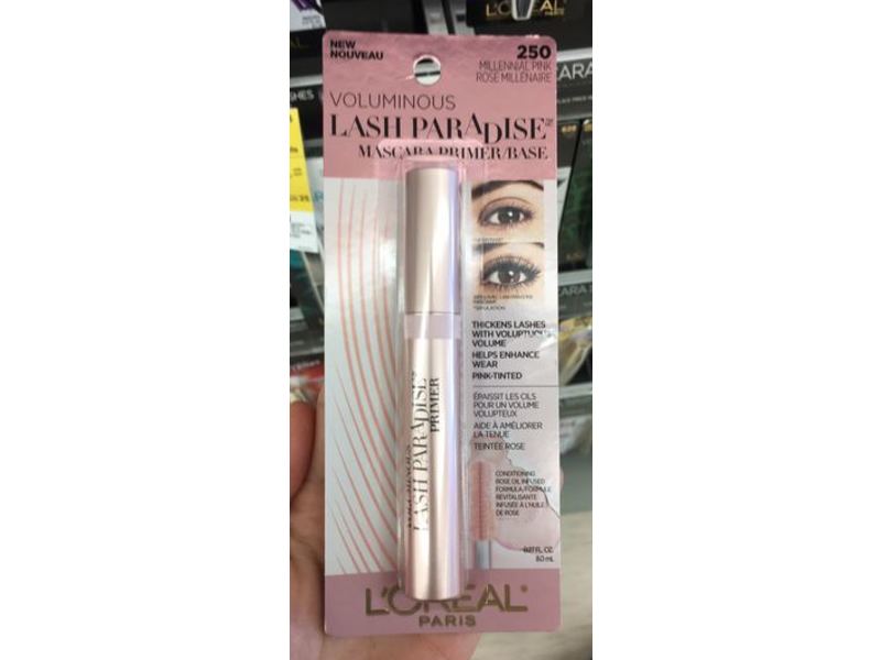 L'Oreal Paris Voluminous Lash Paradise Mascara Primer/Base, Millennial Pink, 0.27 fl oz/8 mL