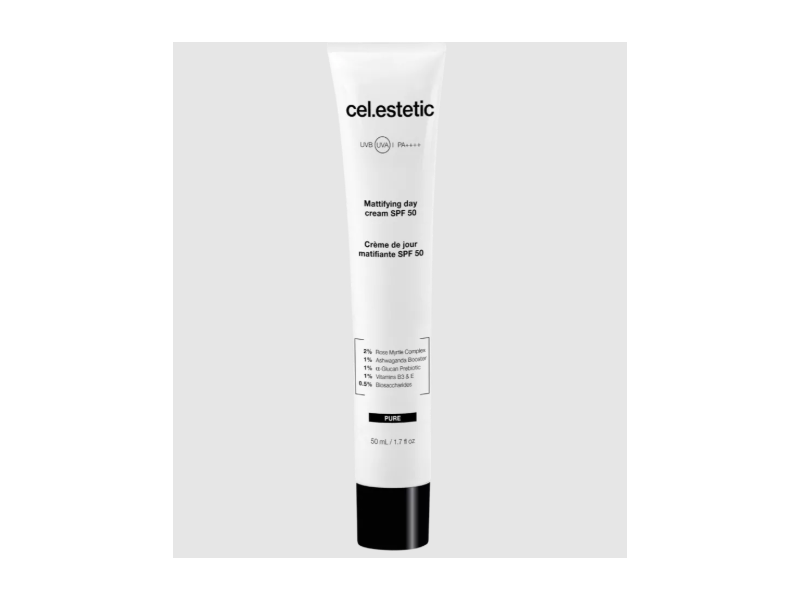 Cel.estetic Mattifying Day Cream, SPF 50, 1.7 fl oz/50 mL