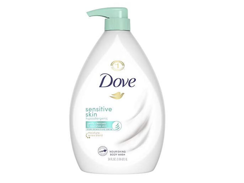 Dove Sensitive Skin Nourishing Body Wash, 34 fl oz/1 L