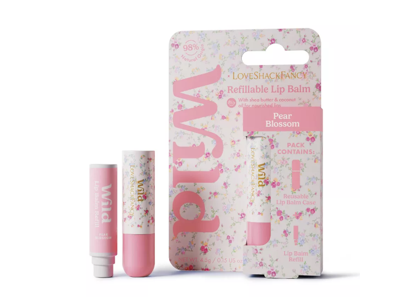 Wild LoveShackFancy Lip Balm Refill, Pear Blossom, 0.15 oz/4.5 g