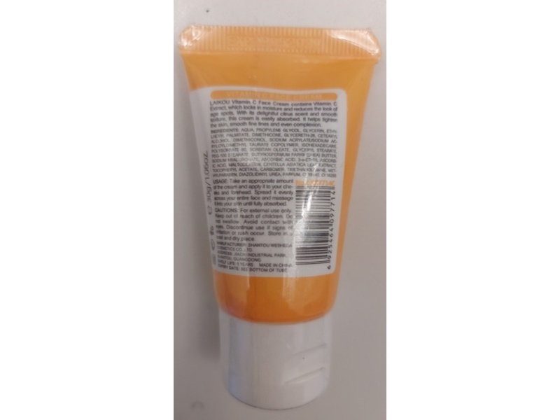 Laikou Face Cream, Vitamin C, 1.06 oz/30 g