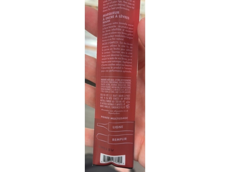 e.l.f Main Stain Lip Marker, Gone Garnet Red,0.034 fl oz/1 mL