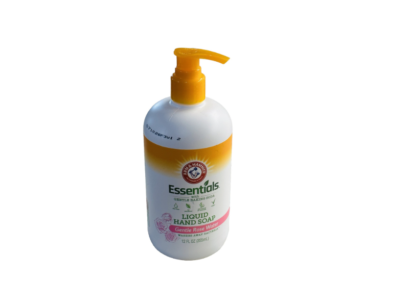 Arm & Hammer Essentials Liquid Hand Soap, Gentle Rose Water, 12 fl oz/355 mL