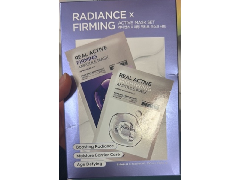 Radiance x Firming Active Ampoule Mask Set, 0.84 fl oz/25 mL, 8 Count