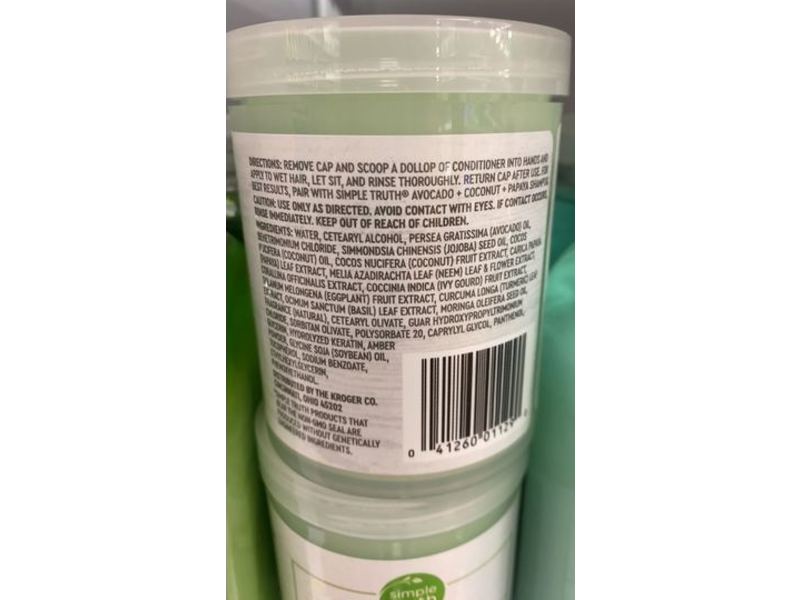 Simple Truth Hydrating Conditioner, Avocado + Coconut + Papaya, 7.2 oz/204 g