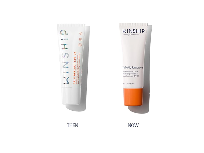 Kinship Self Reflect Probiotic Moisturizing Sunscreen Zinc Oxide , SPF 32, 1.75 oz/50 g, Pack Of 2