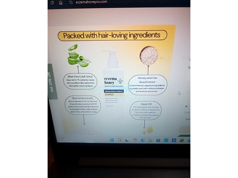 Eczema Honey Soothing Shampoo, Oatmeal & Argan Oil, 8 oz/226.79 mL