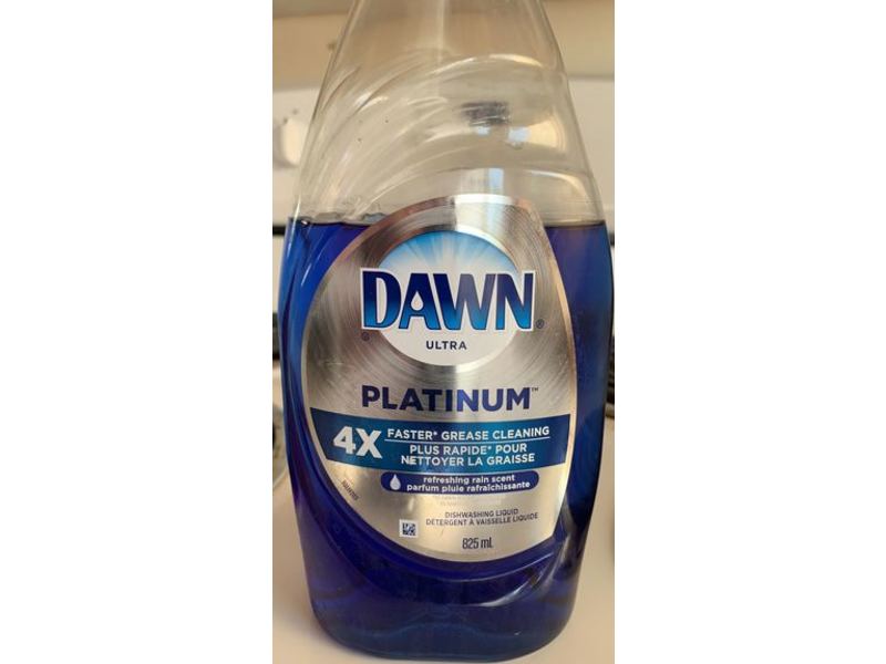 Dawn Ultra Dish Soap, Platinum, Refreshing Rain Scented, 825 mL