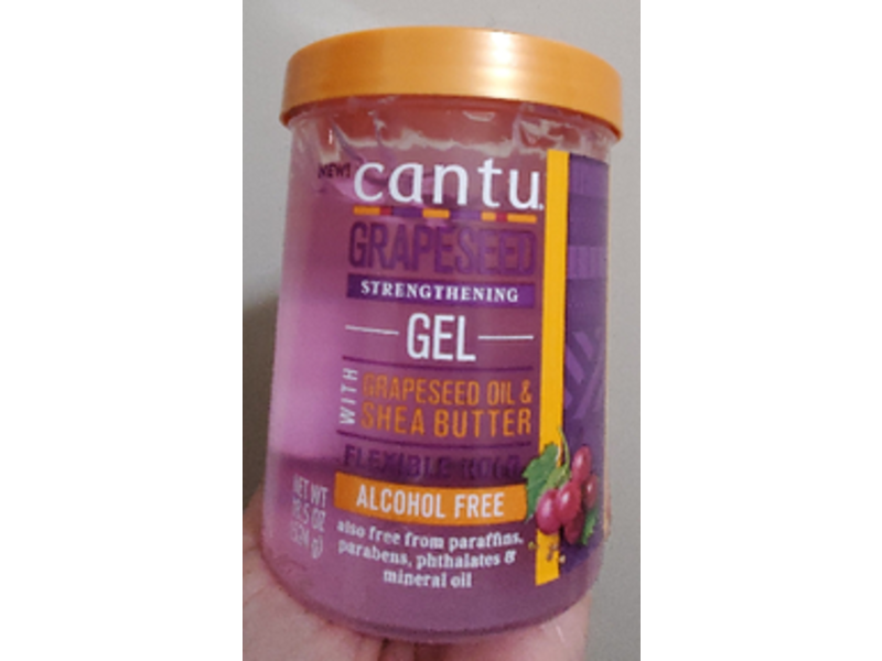 Cantu Grapeseed Strengthening Gel, Grapeseed Oil & Shea Butter, Alcohol Free, 18.5 oz/524 g, Pack Of 2