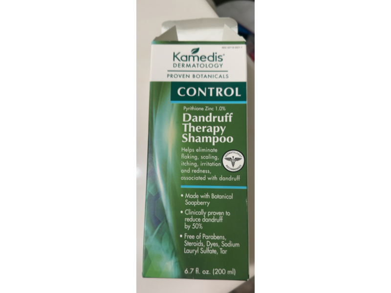 Kamedis Control Dandruff Therapy Shampoo, Pyrithione Zinc 1%, 6.7 fl oz/200 mL
