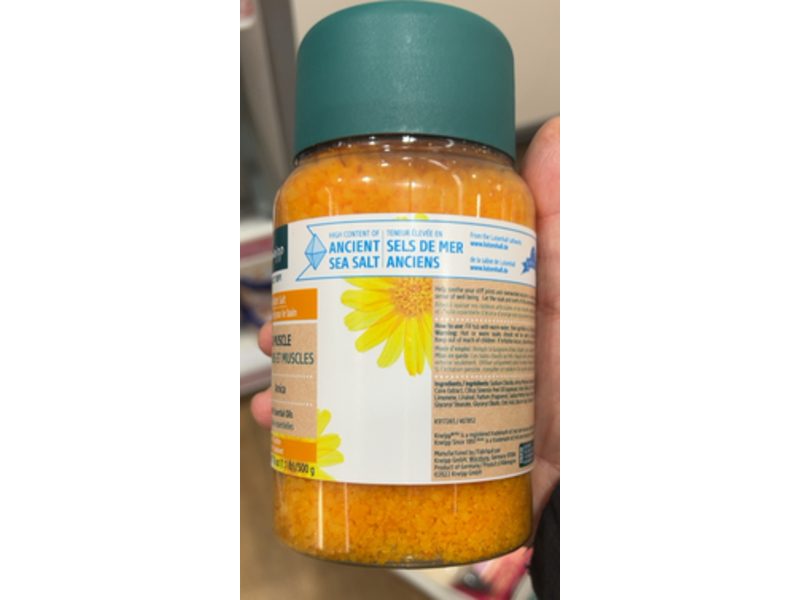 Kneipp Arnica Mineral Bath Salts, Arnica, 17.63 oz/500 g