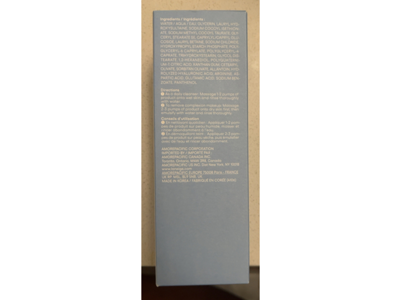 Laneige Water Bank Gentle Gel Cleanser, 8.45 fl oz/250 mL