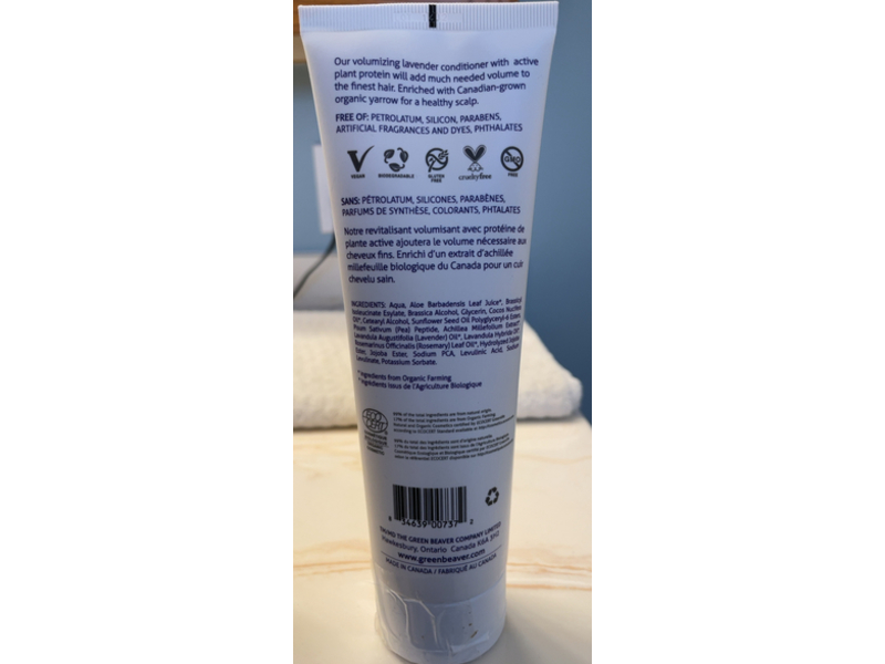 The Green Beaver Company Conditioner, Volumizing Lavender, 8.1 fl oz/240 mL